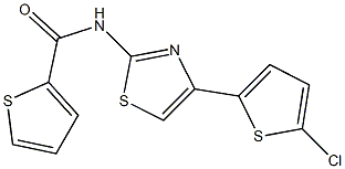 N-[4-(5-chloro-2-thienyl)-1,3-thiazol-2-yl]-2-thiophenecarboxamide Structure