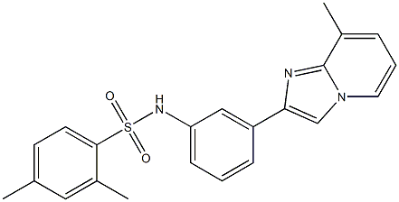 2,4-dimethyl-N-[3-(8-methylimidazo[1,2-a]pyridin-2-yl)phenyl]benzenesulfonamide Struktur