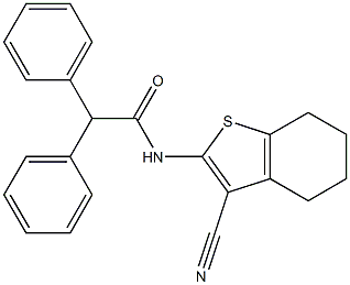 N-(3-cyano-4,5,6,7-tetrahydro-1-benzothien-2-yl)-2,2-diphenylacetamide Structure