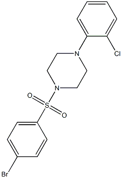 1-[(4-bromophenyl)sulfonyl]-4-(2-chlorophenyl)piperazine Structure