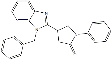 4-(1-benzyl-1H-benzimidazol-2-yl)-1-phenyl-2-pyrrolidinone Structure