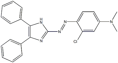 N-{3-chloro-4-[(4,5-diphenyl-1H-imidazol-2-yl)diazenyl]phenyl}-N,N-dimethylamine,,结构式
