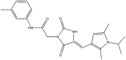 2-{4-[(1-isopropyl-2,5-dimethyl-1H-pyrrol-3-yl)methylene]-2,5-dioxo-1-imidazolidinyl}-N-(3-methylphenyl)acetamide Structure