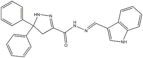 N'-(1H-indol-3-ylmethylene)-5,5-diphenyl-4,5-dihydro-1H-pyrazole-3-carbohydrazide|