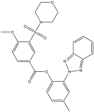 2-(2H-1,2,3-benzotriazol-2-yl)-4-methylphenyl 4-methoxy-3-(4-morpholinylsulfonyl)benzoate
