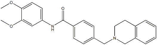 4-(3,4-dihydro-2(1H)-isoquinolinylmethyl)-N-(3,4-dimethoxyphenyl)benzamide Structure