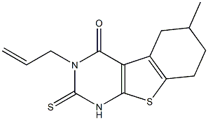  3-allyl-6-methyl-2-thioxo-2,3,5,6,7,8-hexahydro[1]benzothieno[2,3-d]pyrimidin-4(1H)-one