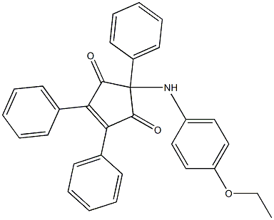 2-(4-ethoxyanilino)-2,4,5-triphenyl-4-cyclopentene-1,3-dione Structure