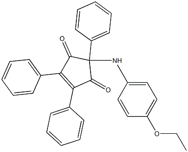 2-(4-ethoxyanilino)-2,4,5-triphenyl-4-cyclopentene-1,3-dione,,结构式