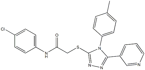N-(4-chlorophenyl)-2-{[4-(4-methylphenyl)-5-(3-pyridinyl)-4H-1,2,4-triazol-3-yl]sulfanyl}acetamide Structure
