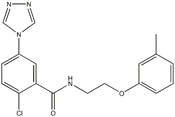 2-chloro-N-[2-(3-methylphenoxy)ethyl]-5-(4H-1,2,4-triazol-4-yl)benzamide Structure