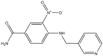 3-nitro-4-[(3-pyridinylmethyl)amino]benzamide Struktur