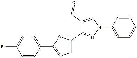 3-[5-(4-bromophenyl)-2-furyl]-1-phenyl-1H-pyrazole-4-carbaldehyde Structure