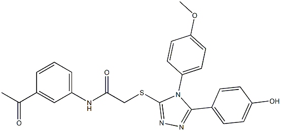 N-(3-acetylphenyl)-2-{[5-(4-hydroxyphenyl)-4-(4-methoxyphenyl)-4H-1,2,4-triazol-3-yl]sulfanyl}acetamide Struktur