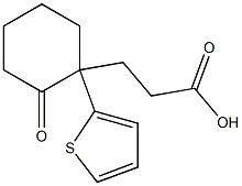 3-[2-oxo-1-(2-thienyl)cyclohexyl]propanoic acid,,结构式