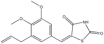 5-(3-allyl-4,5-dimethoxybenzylidene)-1,3-thiazolidine-2,4-dione,,结构式