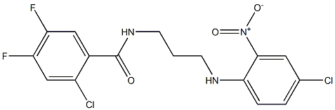2-chloro-N-(3-{4-chloro-2-nitroanilino}propyl)-4,5-difluorobenzamide 结构式