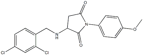 3-[(2,4-dichlorobenzyl)amino]-1-(4-methoxyphenyl)pyrrolidine-2,5-dione Struktur