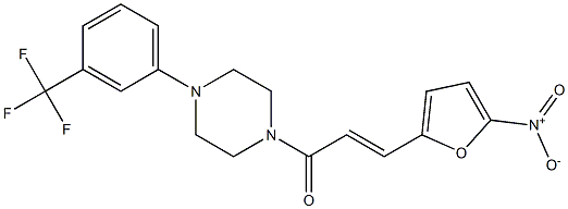 1-(3-{5-nitro-2-furyl}acryloyl)-4-[3-(trifluoromethyl)phenyl]piperazine,,结构式