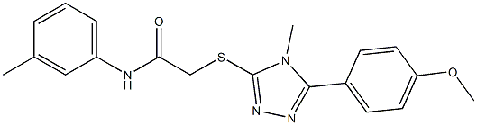 2-{[5-(4-methoxyphenyl)-4-methyl-4H-1,2,4-triazol-3-yl]sulfanyl}-N-(3-methylphenyl)acetamide Structure