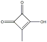 3-hydroxy-4-methylcyclobut-3-ene-1,2-dione 化学構造式