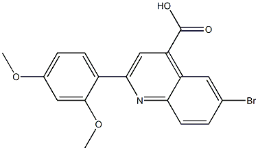 6-bromo-2-(2,4-dimethoxyphenyl)-4-quinolinecarboxylic acid,,结构式