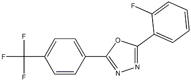 2-(2-fluorophenyl)-5-[4-(trifluoromethyl)phenyl]-1,3,4-oxadiazole Structure