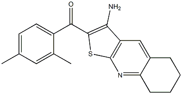 (3-amino-5,6,7,8-tetrahydrothieno[2,3-b]quinolin-2-yl)(2,4-dimethylphenyl)methanone,,结构式