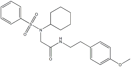 2-[cyclohexyl(phenylsulfonyl)amino]-N-[2-(4-methoxyphenyl)ethyl]acetamide