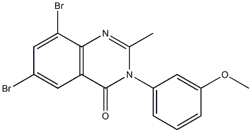 6,8-dibromo-3-(3-methoxyphenyl)-2-methyl-4(3H)-quinazolinone Structure