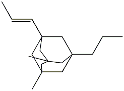 1,3-Dimethyl-5-propyl-7-(propene-1-yl)adamantane Structure