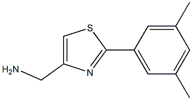 [2-(3,5-Dimethylphenyl)thiazol-4-yl]methylamine 化学構造式
