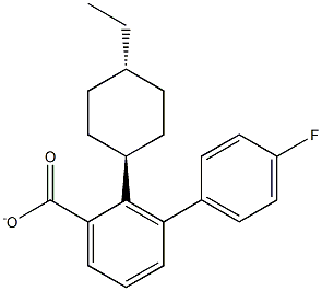 4-Fluorophenyl-4'-trans-ethylcyclohexylbenzoate Structure