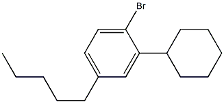 4-trans-n-Pentylcyclohexylbromobenzene 结构式