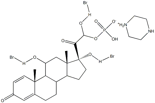  11Β,17Α-二羟基-21-膦酰氧基孕甾-1,4-二烯-3,20-二酮哌嗪盐