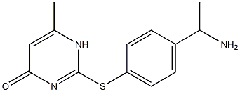 2-{[4-(1-aminoethyl)phenyl]sulfanyl}-6-methyl-1,4-dihydropyrimidin-4-one|