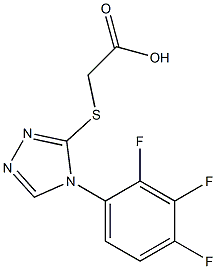 2-{[4-(2,3,4-trifluorophenyl)-4H-1,2,4-triazol-3-yl]sulfanyl}acetic acid Struktur