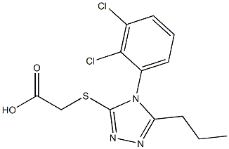 2-{[4-(2,3-dichlorophenyl)-5-propyl-4H-1,2,4-triazol-3-yl]sulfanyl}acetic acid Struktur