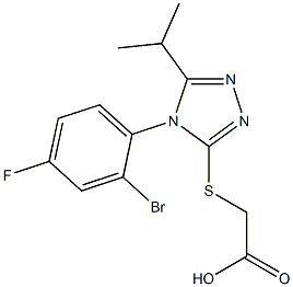2-{[4-(2-bromo-4-fluorophenyl)-5-(propan-2-yl)-4H-1,2,4-triazol-3-yl]sulfanyl}acetic acid Structure