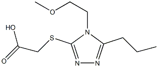 2-{[4-(2-methoxyethyl)-5-propyl-4H-1,2,4-triazol-3-yl]sulfanyl}acetic acid,,结构式