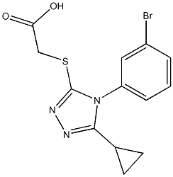 2-{[4-(3-bromophenyl)-5-cyclopropyl-4H-1,2,4-triazol-3-yl]sulfanyl}acetic acid Structure