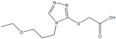 2-{[4-(3-ethoxypropyl)-4H-1,2,4-triazol-3-yl]sulfanyl}acetic acid 化学構造式