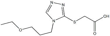 2-{[4-(3-ethoxypropyl)-4H-1,2,4-triazol-3-yl]sulfanyl}acetic acid Struktur