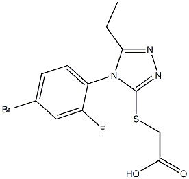 2-{[4-(4-bromo-2-fluorophenyl)-5-ethyl-4H-1,2,4-triazol-3-yl]sulfanyl}acetic acid Structure