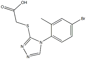 2-{[4-(4-bromo-2-methylphenyl)-4H-1,2,4-triazol-3-yl]sulfanyl}acetic acid Structure