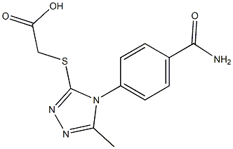 2-{[4-(4-carbamoylphenyl)-5-methyl-4H-1,2,4-triazol-3-yl]sulfanyl}acetic acid