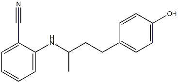 2-{[4-(4-hydroxyphenyl)butan-2-yl]amino}benzonitrile Structure