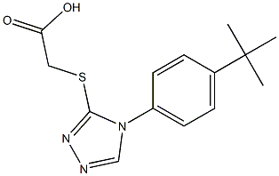 2-{[4-(4-tert-butylphenyl)-4H-1,2,4-triazol-3-yl]sulfanyl}acetic acid 化学構造式