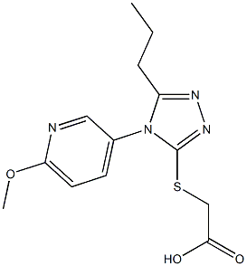 2-{[4-(6-methoxypyridin-3-yl)-5-propyl-4H-1,2,4-triazol-3-yl]sulfanyl}acetic acid|