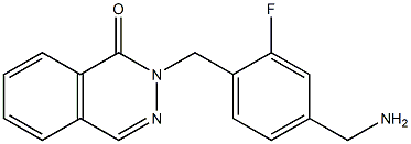 2-{[4-(aminomethyl)-2-fluorophenyl]methyl}-1,2-dihydrophthalazin-1-one 化学構造式